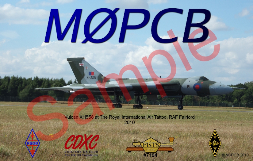 The M0PCB QSL card