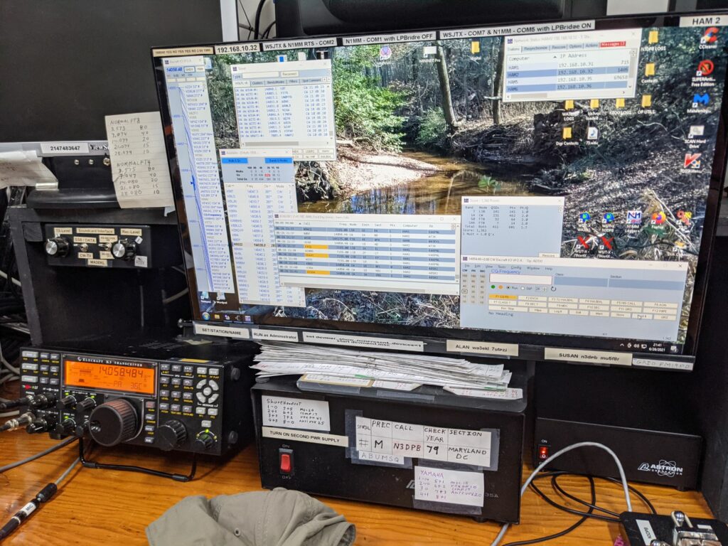 One of the HF operating positions at WA3EKL